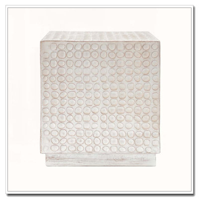 Table d'appoint MGO, texture semblable au bois, utilisation intérieure / extérieure