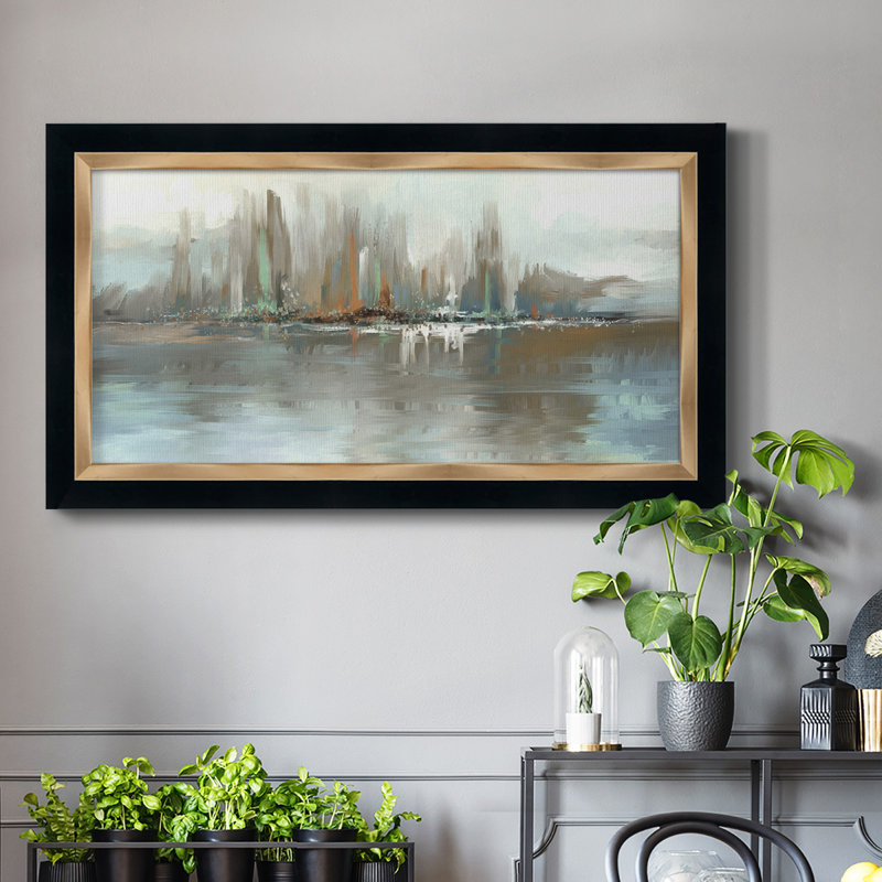«Big City Lights», peinture sur toile à cadre unique, H 29 po x l 53 po x P 1 po