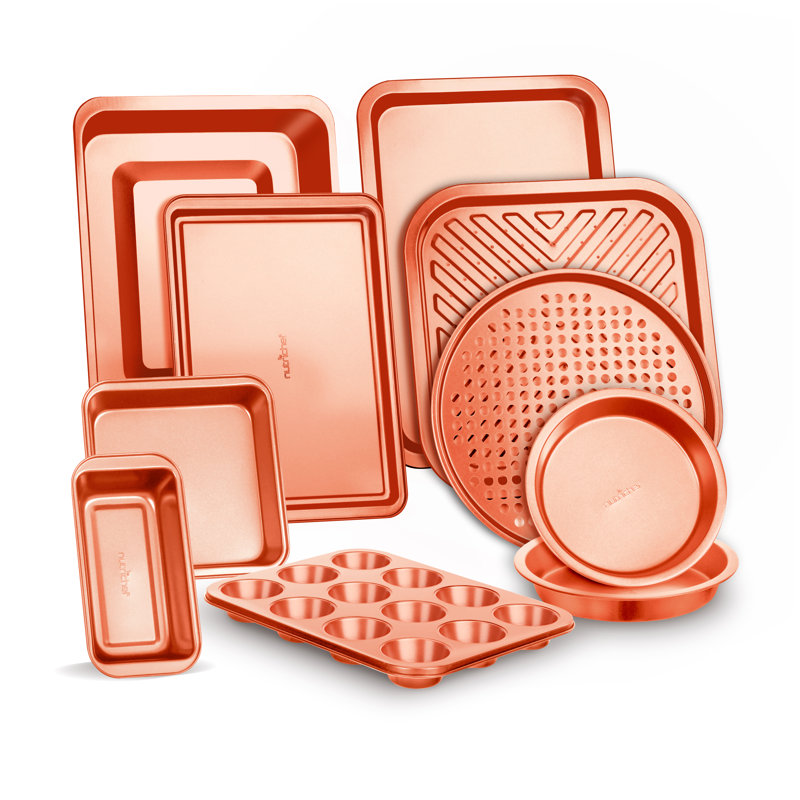 NutriChef 10 Piece Non-Stick Steel Bakeware Set