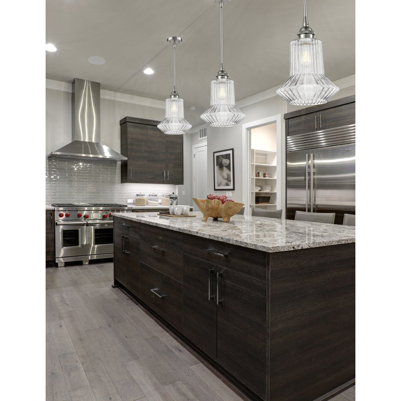 Perri 1 - Light Single Pendant, Polished Chrome, 6 Watt Vinage LED Bulb