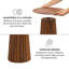 Table de bout en bois massif Tilly-399953824