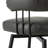 Modern Upholstered Slate Black Leatherette Swivel Bar Stool with Metal Tapered Legs-780107302-776690806