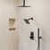 Thermostatic Shower Faucet 12" High-Pressure Dual Showerheads with Rough-In Valve
