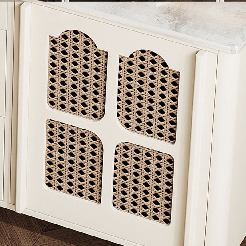 French retro style bathroom cabinet, Off-White