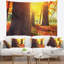 Tapisserie de polyester dans la lampe du soleil avec accessoires suspendus inclus-28489882