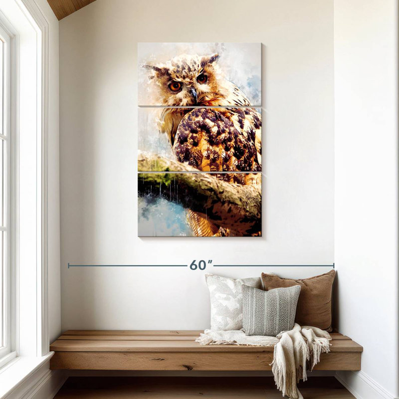Brampt Owl Looking, 45" H x 28" W
