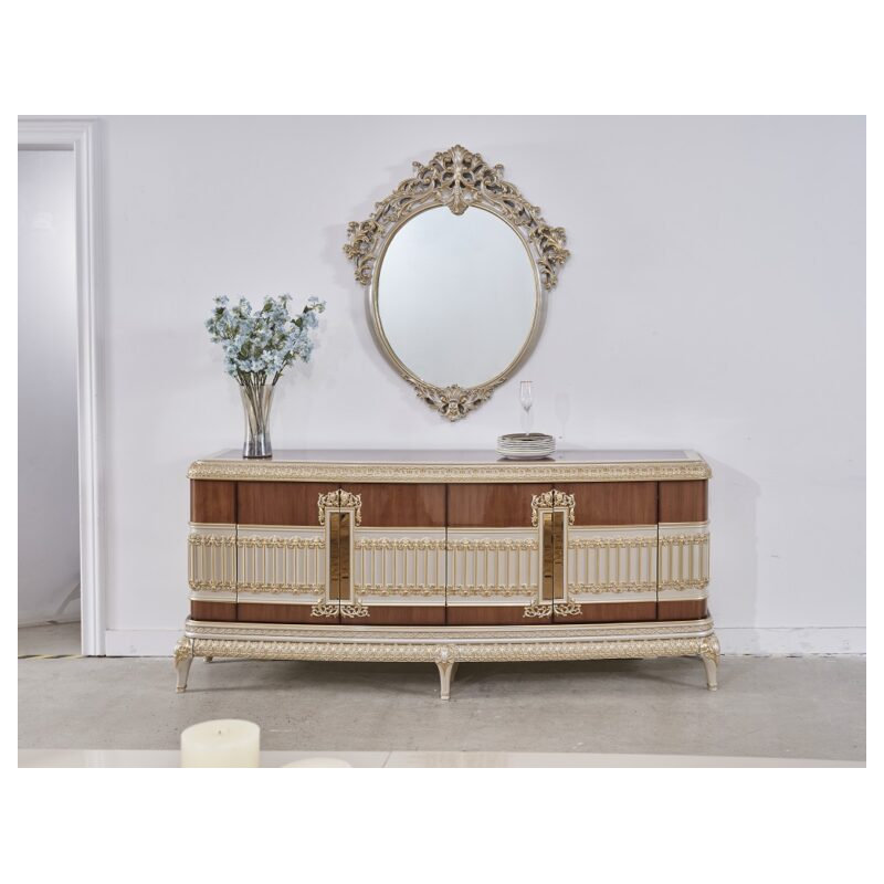 Commode décorative antique ornée de cerisier ivoire