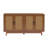 57.7''W Modern 4 Door Wood Rattan Buffet Sideboard Storage Cabinet-2053567875