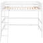 Lit mezzanine simple en bois massif blanc avec. And Build. Aucun sommier ni base requis. 14 lattes pour un soutien accru. Barrières de sécurité. 79,5 po x 41,8 po 67,5 po. Assemblage requis - blanc. Fabrication-421229010