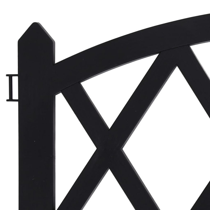 Deidamia 25cm H x 60cm W Edging, Black