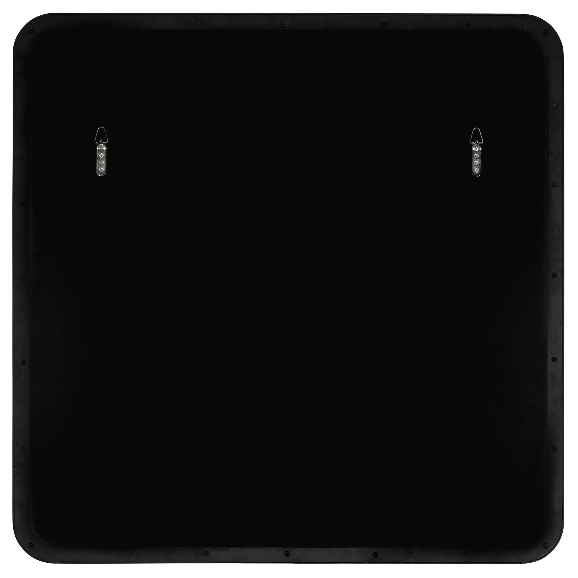 Eaton Modern & Contemporary Accent Mirror, 34" H x 33.75" W, Matte Black