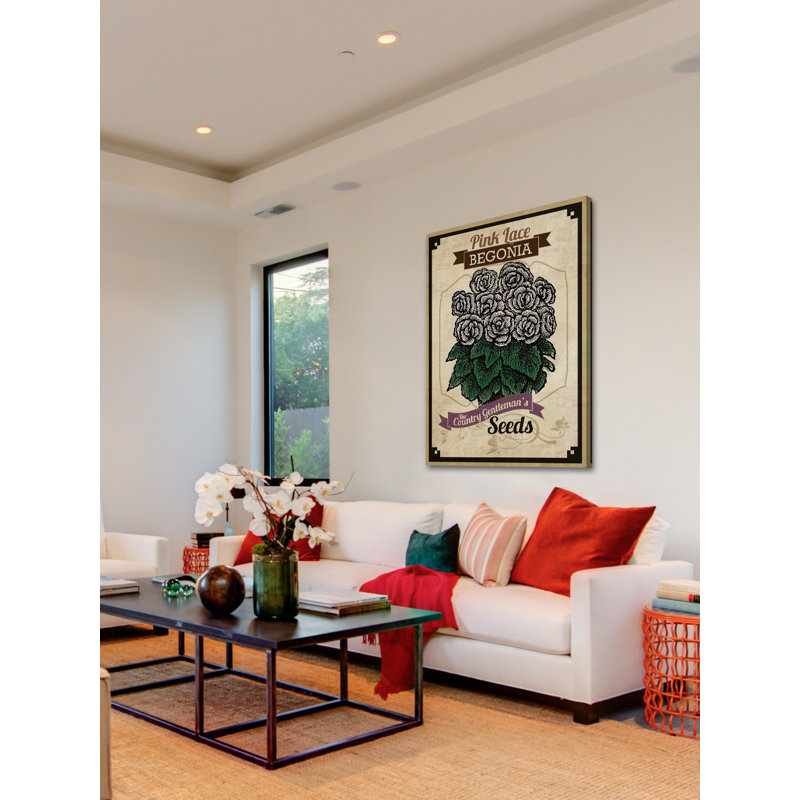 Flower Packet Begonia - Wrapped Canvas Print, 91 cm H x 61 cm W