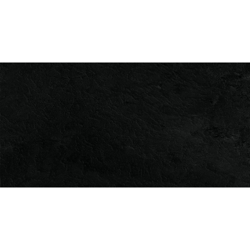 Basalta Black 24 in. x 48 in Matte Textured Porcelain Slate Look Floor and Wall Tile