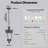 18" H Antique Crown Outdoor Pendant Light, Farmhouse Exterior Hanging Lantern