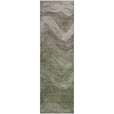 Premium Machine Washable Milardo AMF1700 Swirls Rug