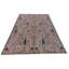 Tapis rose et bleu marine de haute qualité noué à la main