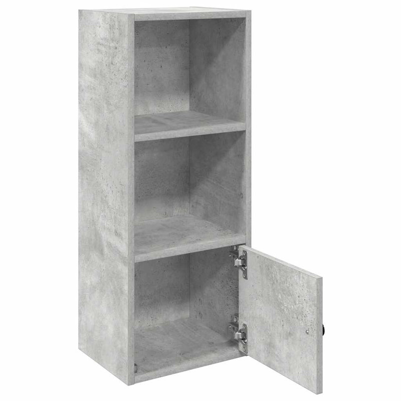 Conary 31cm W Bookcase, (3 Shelves) 77cmH x 31cmW x 24cmD, Concrete Grey