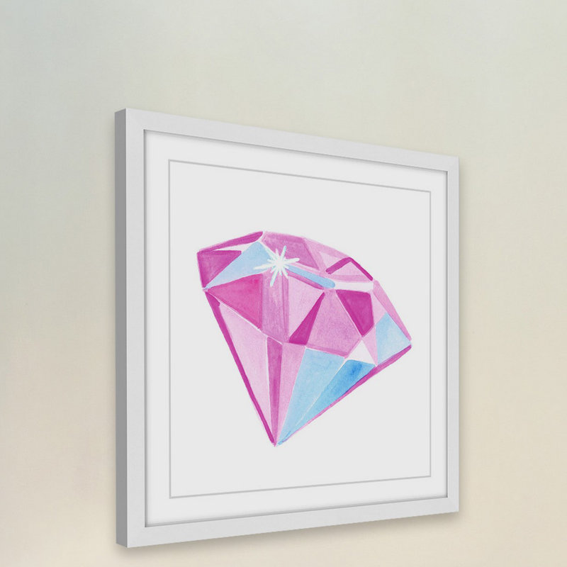 « diamond » par molly rosner, reproduction d’art encadrée, 32" H x 32" L x 1,5" D