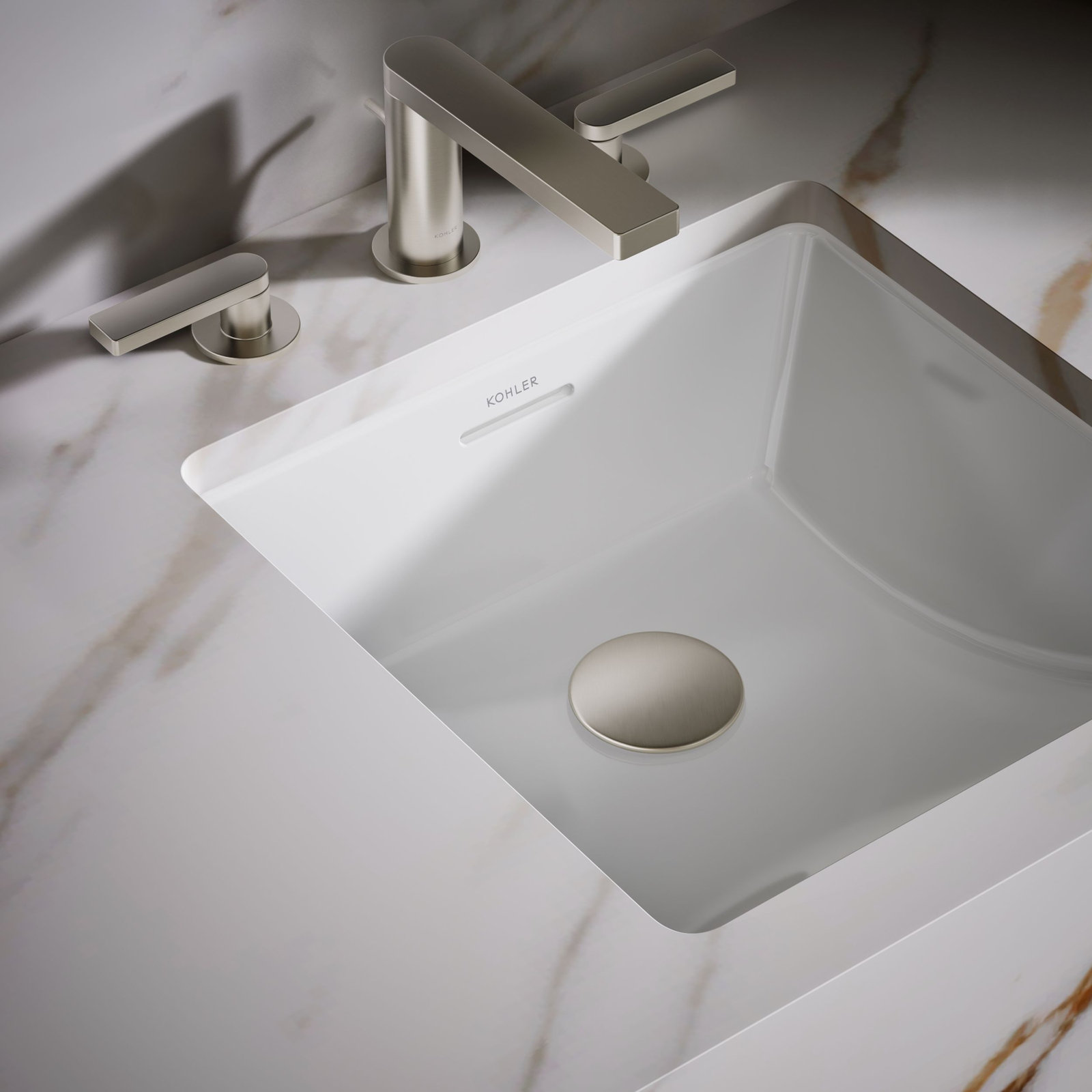 Brazn Square Undermount Bathroom Sink