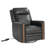 Regazzi Top Grain Leather Swivel Power Recliner-1090504696