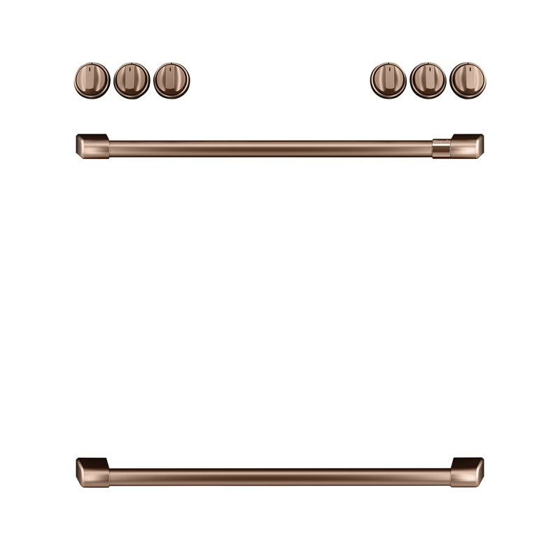 Front Control Gas Range Handle Kit, Brushed Copper