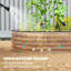 Lit de jardin surélevé, boîte à fleurs galvanisée 5 pi x 3 pi x 1 pi, brun-575339344-545730044