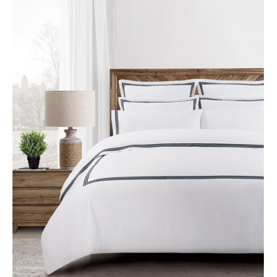 Three Line Hotel Sateen Striped Sheet Set