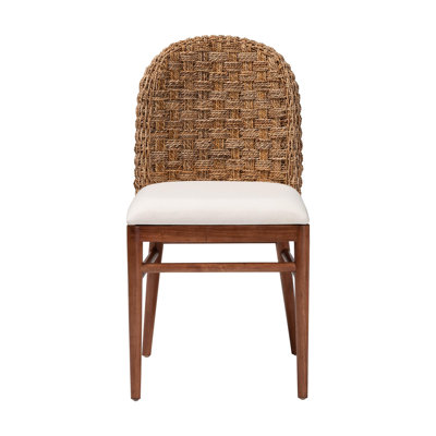 Chaise d'appoint en bois d'acacia et en ruppie maritime Aafrin