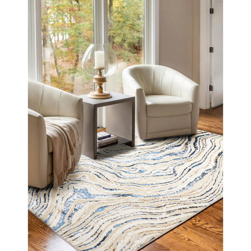 Clara Blue Rug 8'0" x 10'0", Rectangle 8' x 10'