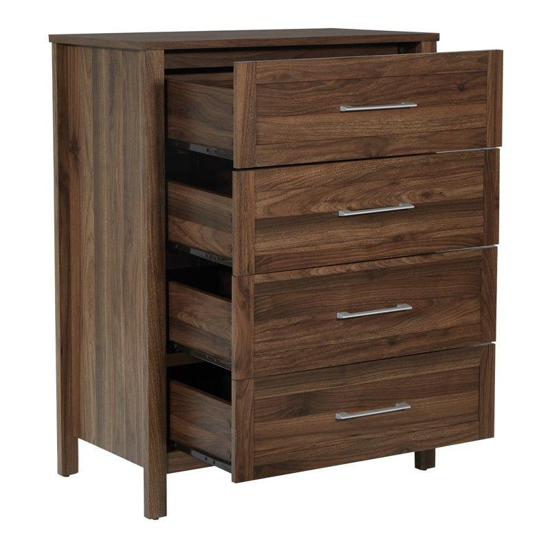 Ahbleza 31.25'' W 4 - Drawer Dresser, Canyon Walnut