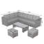 Amaurion Modular Corner Sofa With Coffee Table And 2 Footstools In Black Weave