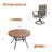 Aldreda 4-Person Round Patio Dining Set With Swivel Textilene Chairs-1520028046