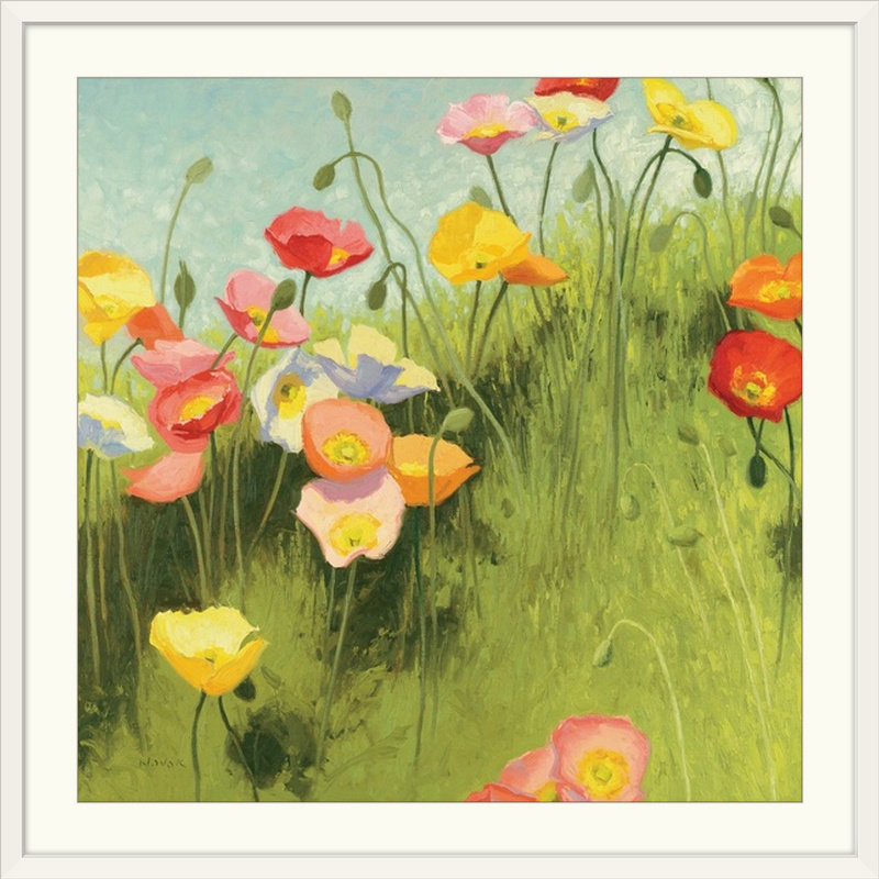 « ii » par shirley novak, reproduction d’art Meadow Suite, H 38 po x l 38 po x P 1 po, Cadre blanc