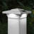 Low Voltage Integrated LED Fence Post Cap Light 4 In. X 4 In. with Base Adapter Included