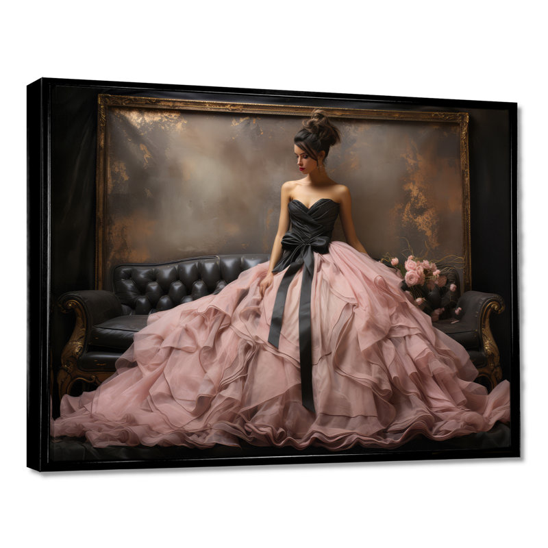 Fashion Fashion Elegance Unveile II - impressions encadrées, H 30 po x l 40 po x P 1,5 po, Cadre flottant noir