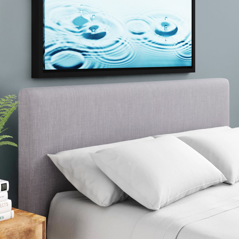 Corozon Upholstered Denim Headboard, Double (4'6), Silver