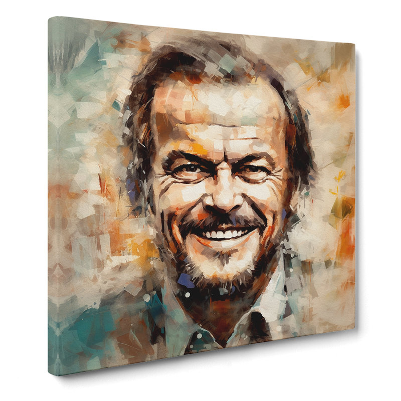 Jack Nicholson Impressionism - Wrapped Canvas