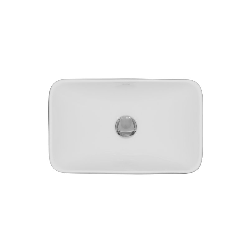 Porte-gobelets 19 po Karran Valera Lavabo de salle de bain vasque rectangulaire en porcelaine vitreuse