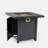 28-Inch Iron Square Propane Fire Pit Table