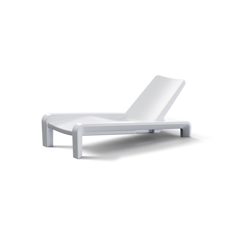 Deck Outdoor Chaise Lounge, Highcloue White