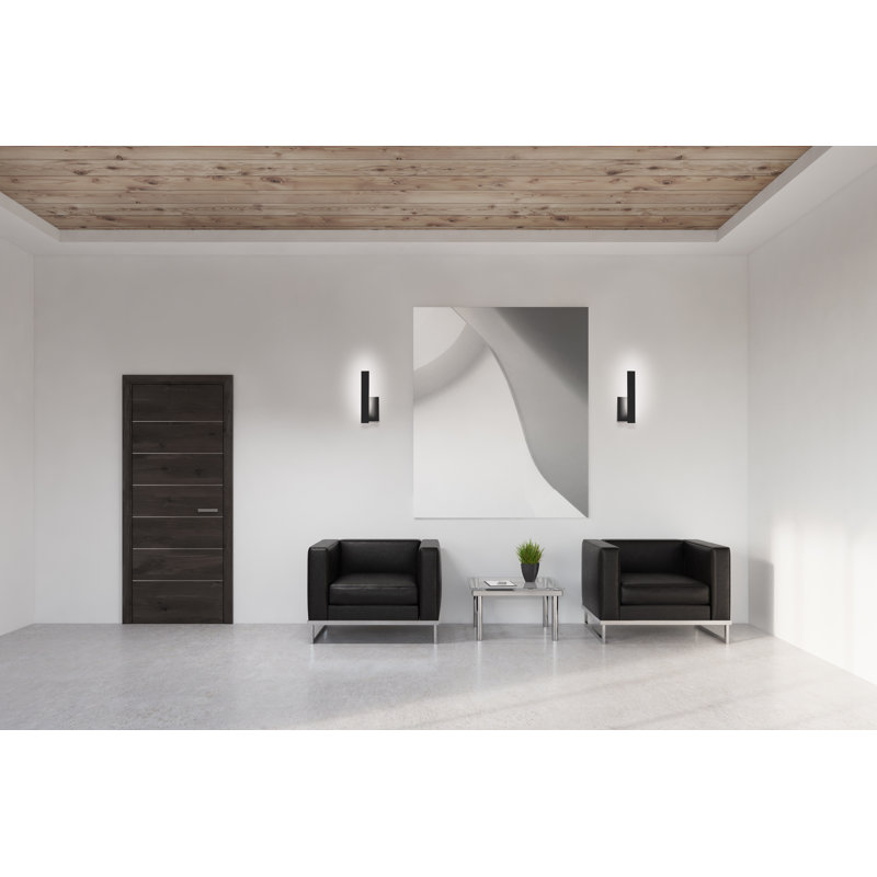 1 - Light LED Outdoor Armed Sconce, Brushed Nickel