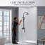 Ensemble de panneau de douche mural 3 pièces WOODBRIDGE en blanc de Carrare, installation rapide et ajustable, épaisseur de 3/16 po (5 mm). -115436109
