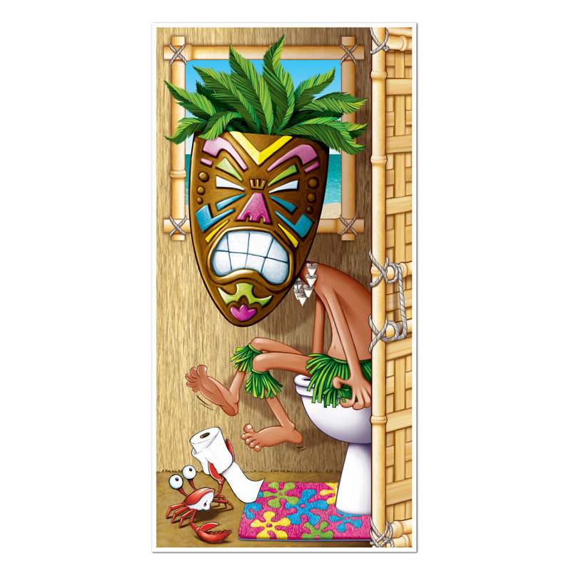 Housse pour porte de toilette Tiki Man