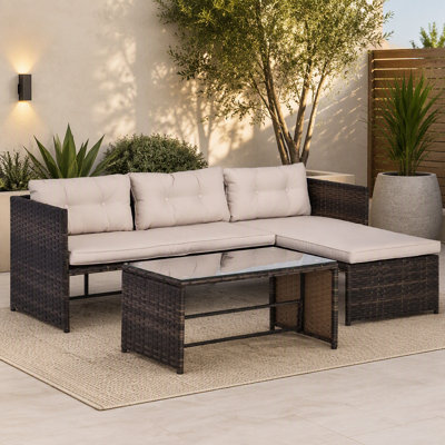 Patio Furniture Set, Rattan Outdoor Sofa Set