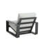 Ensemble de 2 chaises longues d'extérieur et d'intérieur en aluminium avec structure au fini noir et coussin gris-883079938-883079939