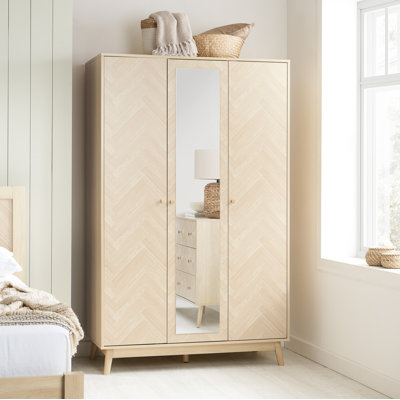 Mardell 3 Door Particle Board Wardrobe