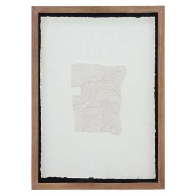 Dovetail Furniture Vigo Paper Mache Wall Art With Natural Hardwood Frame