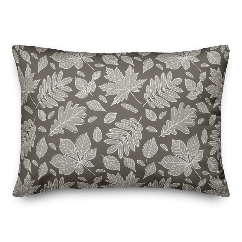 Leaf Pattern Rectangular Pillow Cover & Insert