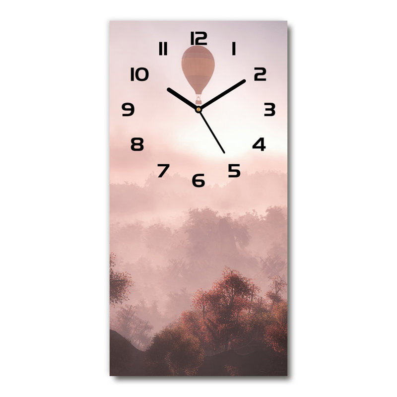 Jendaya Glass Wall Clock, Pink/Black