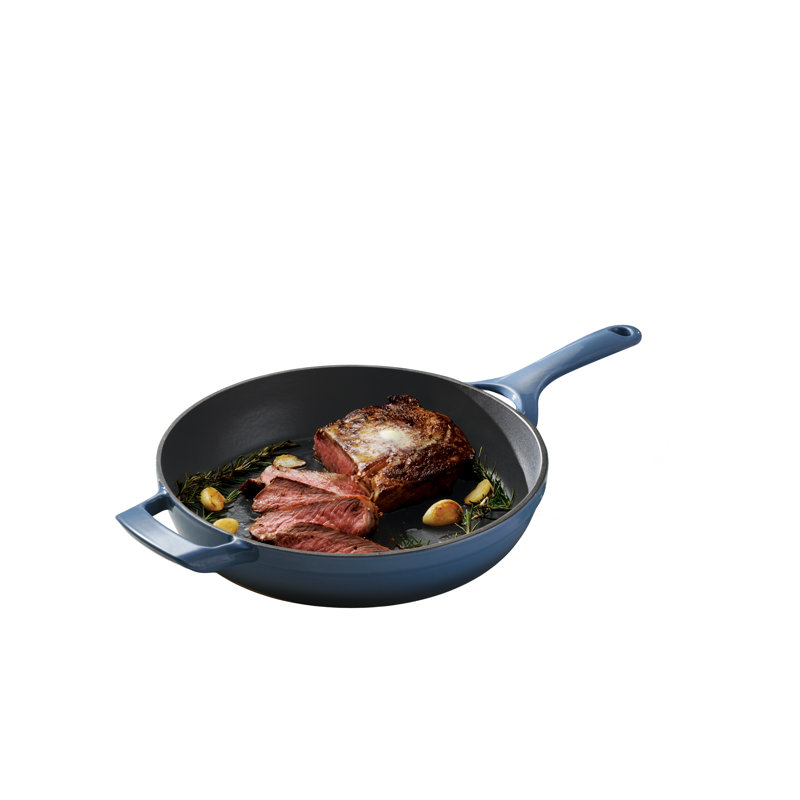 Tramontina Enamelled Cast Iron Skillet 30 cm, Blue